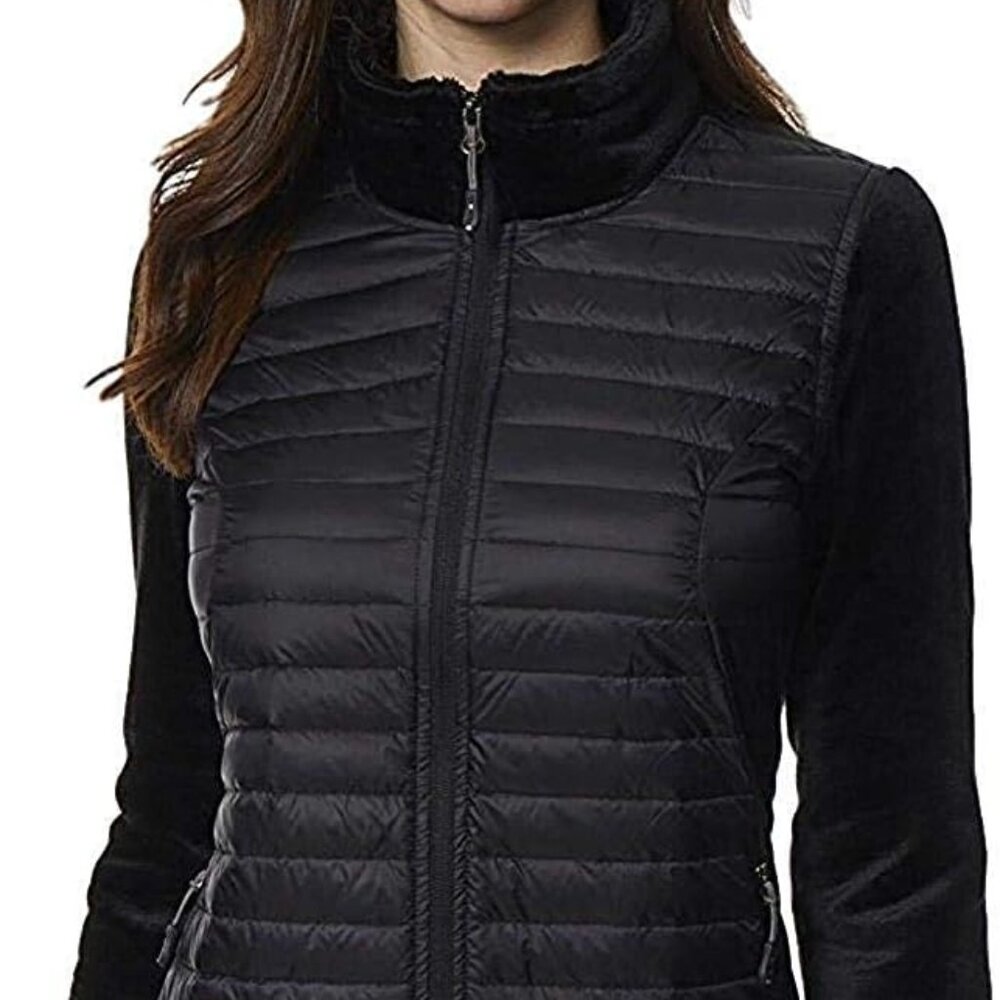 NWOT 32 Degrees Heat XXL Women's Mixed Media Down Filled Jacket Black